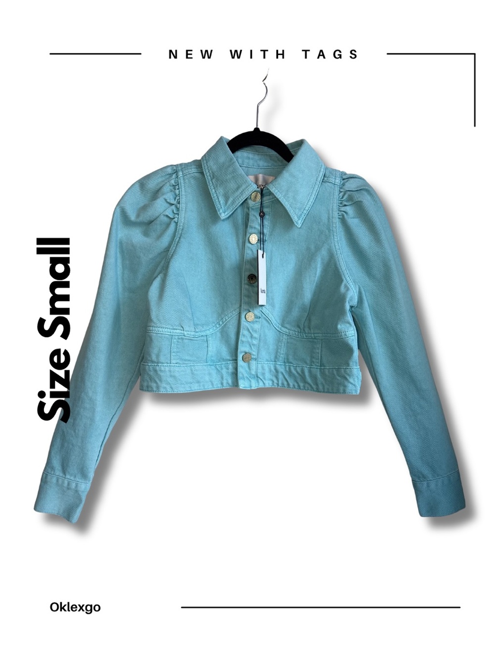 Aureta Lottie Jacket in Aquamarine | Size S | NWT